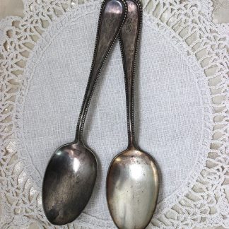 Simeon L and George H Rogers Company 2 Monogrammed Spoons